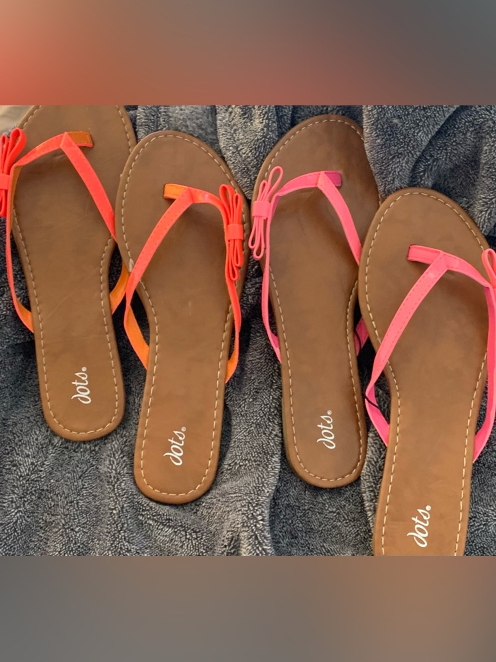 Daisy Brown Sandals with Pink and Orange Straps